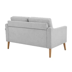 Kirklands Home Sofas & Loveseats|Light 2-pc. Loveseat & Ottoman Set Gray