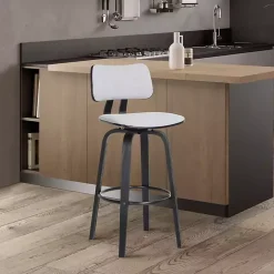 Kirklands Home Bar Stools & Counter Height Stools|Light Pico Swivel Counter Stool Gray