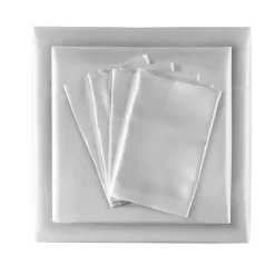 Kirklands Home Bed Sheets|Light Satin 6-pc. California King Sheet Set Gray