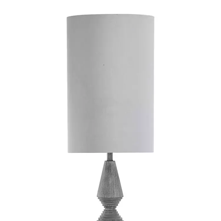 Kirklands Home Floor Lamps|Light Tapered Bulwell Floor Lamp Gray