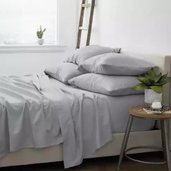 Kirklands Home Bed Sheets|Light Ultra Soft 6-pc. Queen Sheet Set Gray