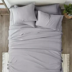Kirklands Home Bed Sheets|Light Ultra Soft 6-pc. Queen Sheet Set Gray