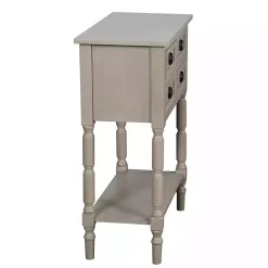 Kirklands Home Console Tables|Light Wood 4-Drawer Barrett Console Table Gray