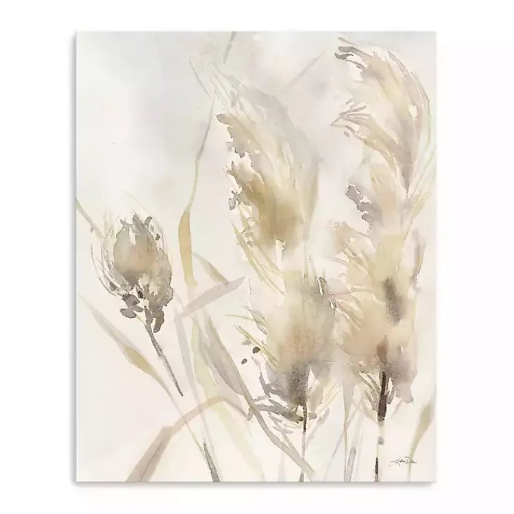 Kirklands Home Canvas Art|Light Pampas Grasses Canvas Art Print, 24x30 in.