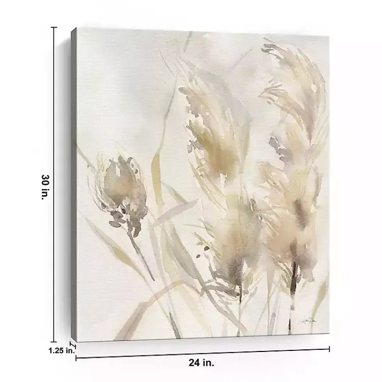 Kirklands Home Canvas Art|Light Pampas Grasses Canvas Art Print, 24x30 in.