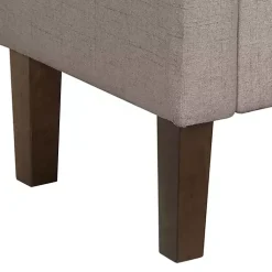 Kirklands Home Benches & Ottomans|Light Taupe Upholstered Blaire Storage Bench Tan