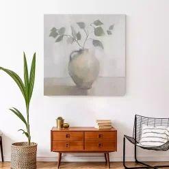 Kirklands Home Canvas Art|Light Vase Botanical Canvas Art Print