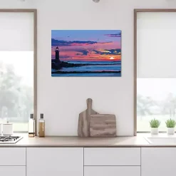 Kirklands Home Canvas Art|Lighthouse Coastal Canvas Art Print Multi