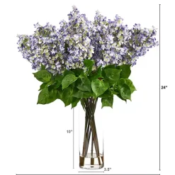 Outlet Lilac Arrangement in Glass Vase Arrangements & Greenery