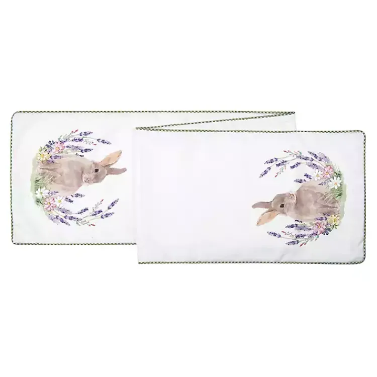Kirklands Home Table Linens|Lilac Bunny Rabbit Table Runner