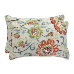 Kirklands Home Outdoor Cushions & Pillows|Lily Paisley Outdoor Lumbar Pillows, Set of 2