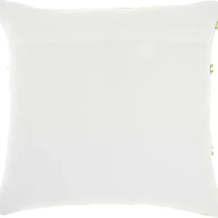 Kirklands Home Outdoor Cushions & Pillows|Lime Woven Stripe Reversible Outdoor Square Pillow