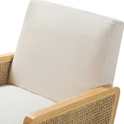 Kirklands Home Accent Chairs|Linen Upholstered Accent Chair Ivory