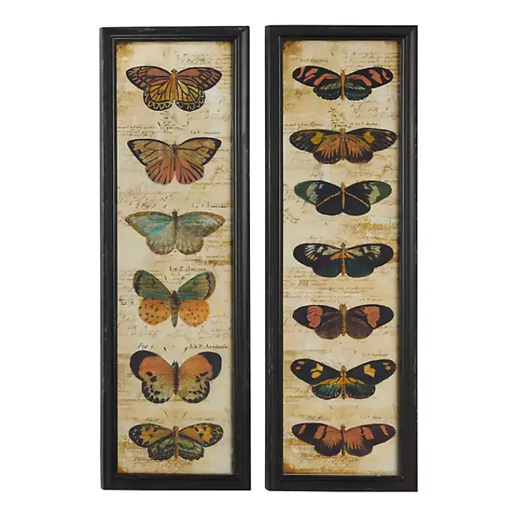 Kirklands Home Wall Quotes & Signs|Literary Butterflies Framed Art Prints, Set of 2