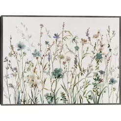 Kirklands Home Canvas Art|Little Blue Flowers Framed Canvas Art Print