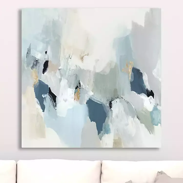 Kirklands Home Canvas Art|Little Talks II Giclee Canvas Art Print, 30x30 in. Blue