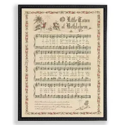 Outlet Little Town Bethlehem Christmas Hymn Wall Plaque Christmas Art & Wall Decor