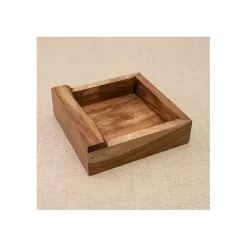 Kirklands Home Kitchen Storage|Live Edge Wood Napkin Holder Brown