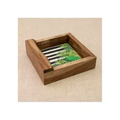 Kirklands Home Kitchen Storage|Live Edge Wood Napkin Holder Brown
