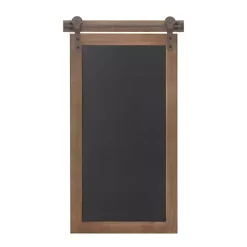 Kirklands Home Wall Storage|Long Wood and Metal Frame Chalkboard