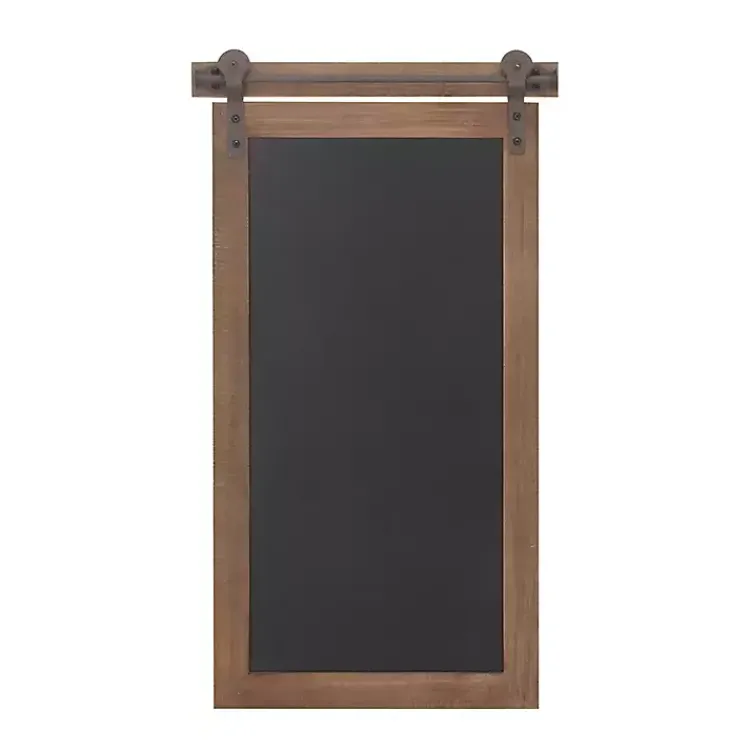Kirklands Home Wall Storage|Long Wood and Metal Frame Chalkboard