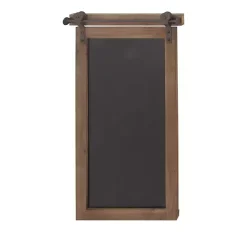 Kirklands Home Wall Storage|Long Wood and Metal Frame Chalkboard