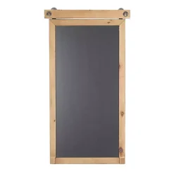 Kirklands Home Wall Storage|Long Wood and Metal Frame Chalkboard