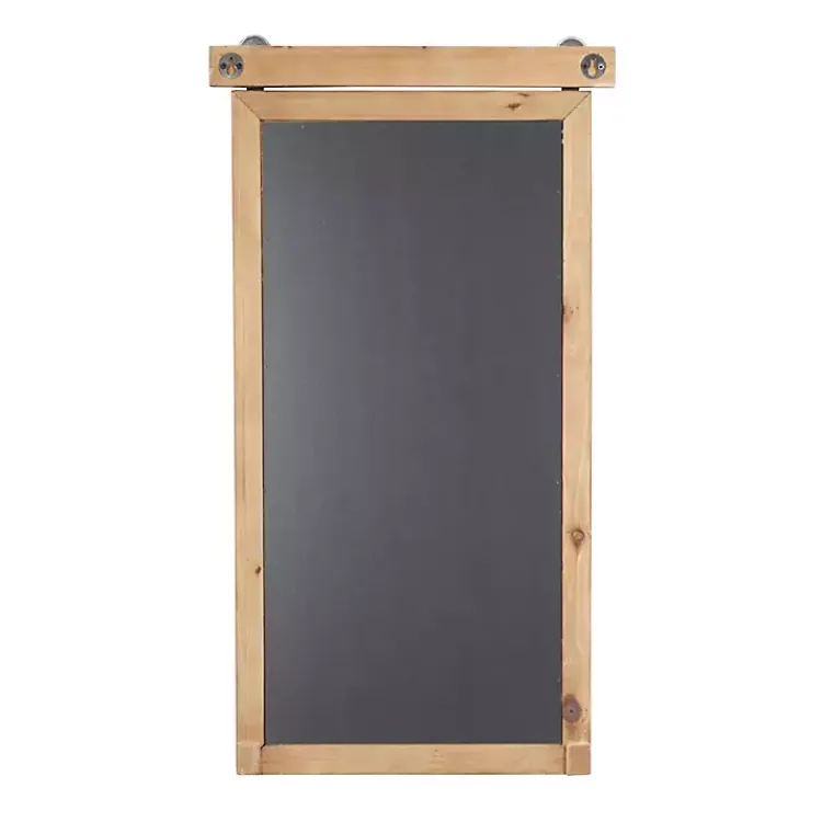 Kirklands Home Wall Storage|Long Wood and Metal Frame Chalkboard