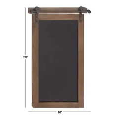 Kirklands Home Wall Storage|Long Wood and Metal Frame Chalkboard