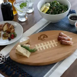 Kirklands Home Serving & Entertaining|Los Angeles Rams Bamboo Football Cutting Board Tan