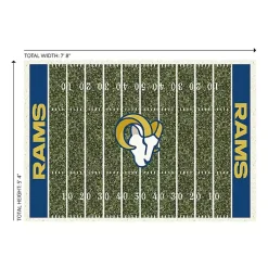 Kirklands Home Area Rugs|Los Angeles Rams Home Field Area Rug, 6x8 Green