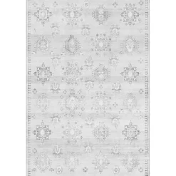 Kirklands Home Area Rugs|Lottie Vintage Washable Area Rug, 8x10 Gray