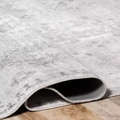 Kirklands Home Area Rugs|Lottie Vintage Washable Area Rug, 8x10 Gray