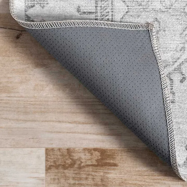 Kirklands Home Area Rugs|Lottie Vintage Washable Area Rug, 8x10 Gray