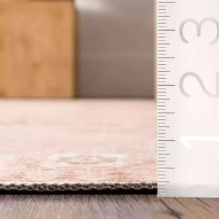 Kirklands Home Area Rugs|Lottie Peach Vintage Washable Area Rug, 5x8 Orange