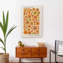 Outlet Love Fall Most of All Pumpkins Canvas Art Print Fall