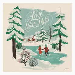 Love Never Melts Canvas Art Print Christmas Art & Wall Decor