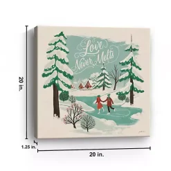 Love Never Melts Canvas Art Print Christmas Art & Wall Decor