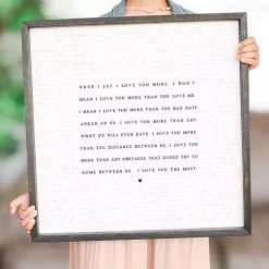 Kirklands Home Wall Quotes & Signs|Love You Most Framed Wall Plaque White