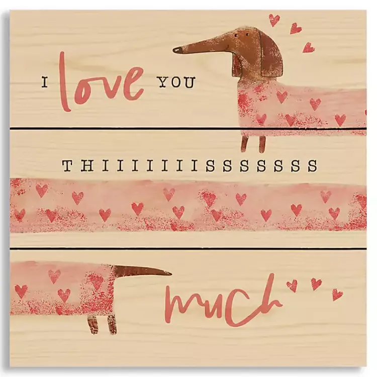 Love You This Much Wood Wall Plaque Valentines Day Decorations