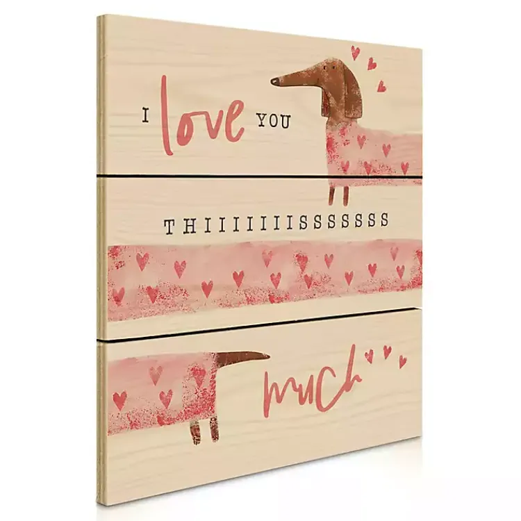 Love You This Much Wood Wall Plaque Valentines Day Decorations
