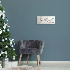 New Love You to the North Pole Wood Wall Plaque Christmas Art & Wall Decor