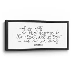 Kirklands Home Wall Quotes & Signs|Love Your Family Framed Giclee Canvas Art Print