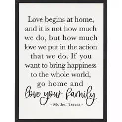 Kirklands Home Wall Quotes & Signs|Love Your Family Framed Wall Plaque