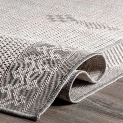 Kirklands Home Outdoor Rugs|Lowden Gray Tribal Outdoor Rug, 5x8