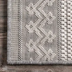 Kirklands Home Outdoor Rugs|Lowden Gray Tribal Outdoor Rug, 5x8