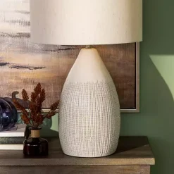 Kirklands Home Table Lamps|Luca Cream Ceramic Table Lamp Ivory