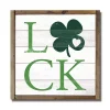 Outlet Luck Clover Wood Framed Wall Plaque St Patricks Day Decorations