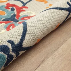 Kirklands Home Outdoor Rugs|Lyla Multi Floral Damask Indoor/Outdoor Rug, 5x8