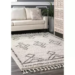 Kirklands Home Area Rugs|Macey Moroccan Diamond Area Rug, 5x8